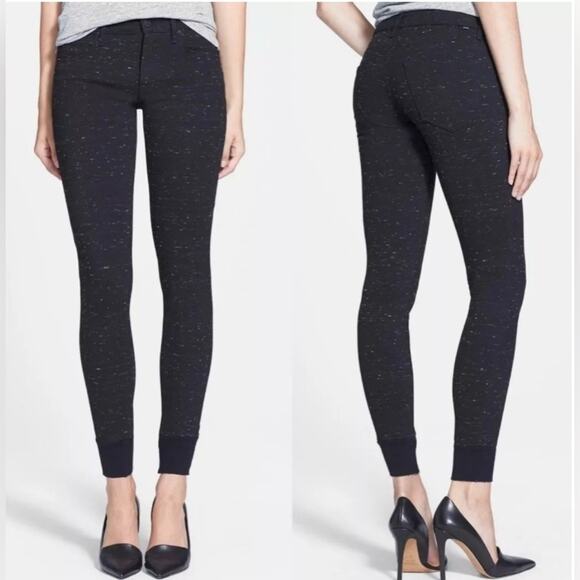 New- Mother The Trainer Skinny Track Pants joggers In Skypirate black 26 - Picture 1 of 6